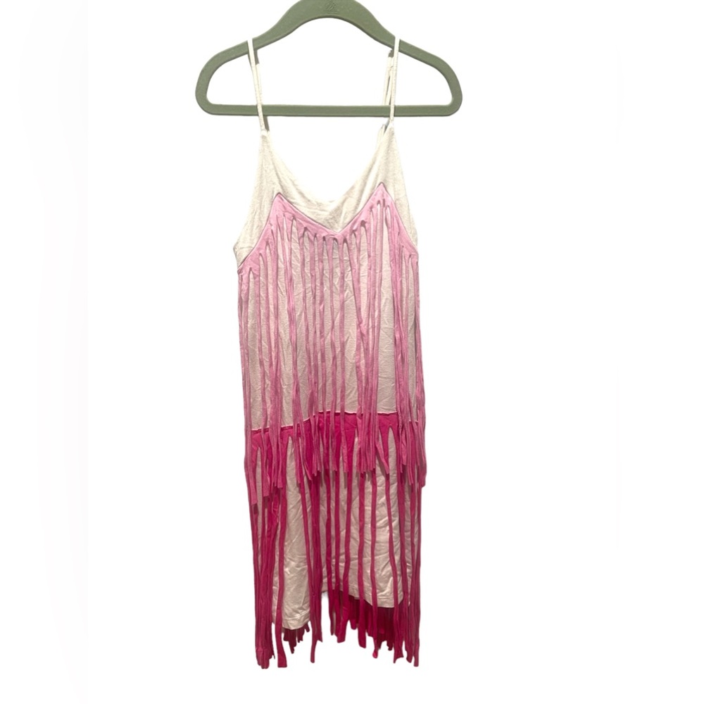 FLOWERS BY ZOE Sundress with Pink Fringe